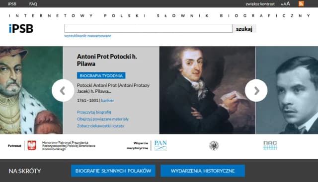 Internetowy polski słownik biograficzny – klucz do polskiej historii Internetowy polski słownik biograficzny – klucz do polskiej historii